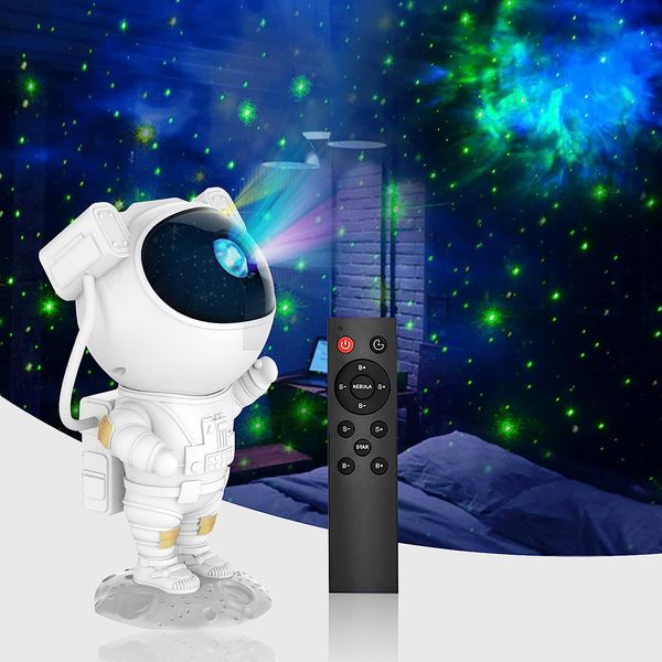 Astronaut Galaxy Projector Starry Night Light Nebula Timer Astronaut Star Projector with Remote Control Starry Lamp for Bedroom Ceiling Projector