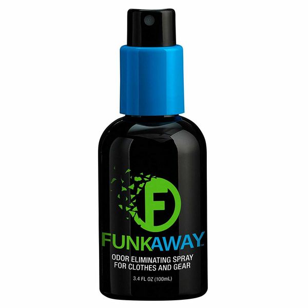 FUNK AWAY ODOR ELIMINATING SPRAY 3.4 OZ AUTO FABRIC SHOES CLOTHES SPORTS CLEATS