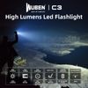 WUBEN C3 Rechargeable Flashlight 1200 High Lumens Super Bright, LED Tactical ...