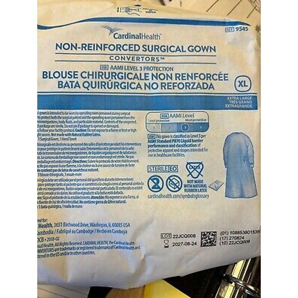 Surgical Gown Blue Level 3 Extra large ( Box of 20 pcs)