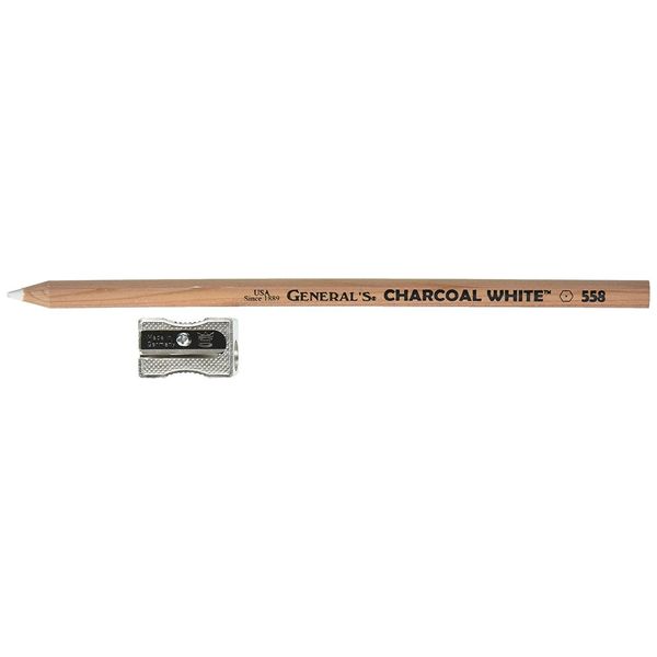 General Pencil 5582BP Charcoal White Pencils 2/Pkg-2B