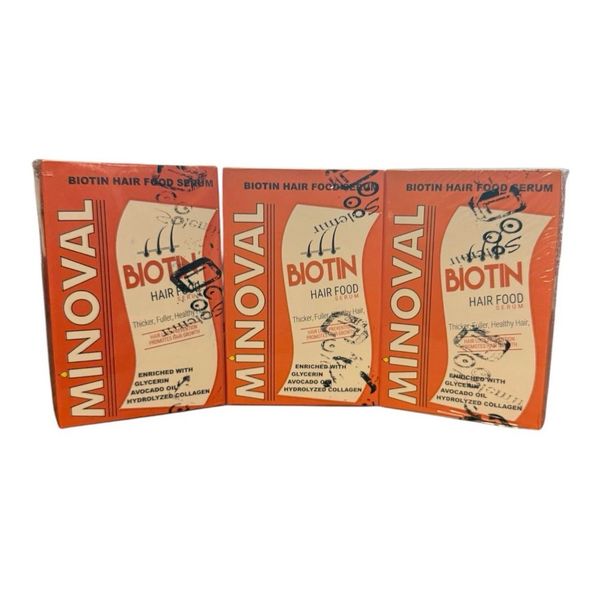 MINOVAL PLUS Biotin Hair Food Serum Thicker,fuller
