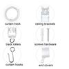 Side Ceiling Curtain Track Mount Bracket Curve Curtain Track Bracket Curtain Mounted Bracket for Side Mounted or Ceiling Mounted