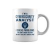 Cybersecurity Analyst I Solve Problems Mug - Coffee Mug (White)
