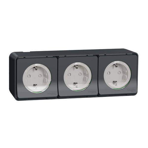 Schneider Electric MUR36038 Schuko Triple Surface 16 A