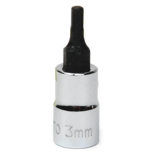 1/4" Dr, 6mm Size, Metric Hex Bit Socket, 6 Pts, Mfr: 35073-A