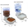 2 Pack Automatic Dog Cat Feeder and Water Dispenser ,Gravity Multi Pet Drinki...