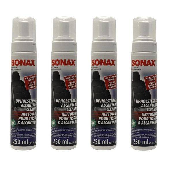 Sonax Upholstery & Alcantara Cleaner (4 x 250ml Bottles) Made in Germany