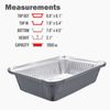Fig & Leaf (480 Pack) Premium 2-LB Takeout Pans with LIDS - 8.6" x 6.1" x 2"