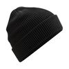 Beechfield - Double Layer Knit - Organic Cotton Waffle Beanie - Black