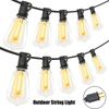 50FT ST38 LED String Lights Outdoor Plug In 25+2Bulbs 2700K Warm White IP65