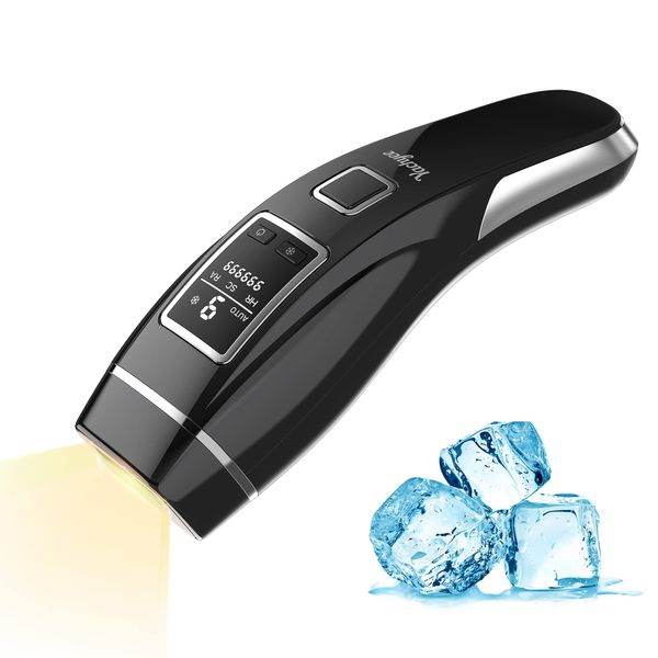 Yachyee Laser Hair Removal Device with Ice Cooling Care Function IPL Permanent for Women and Men Hair Removal at-Home Upgraded to 999,999 Flashes for Face Armpits Legs Arms Bikini Line