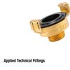 Gardena Brass Quick Coupling Threaded Part with Internal Thread: Hose Connection, 42 mm (1 1/4 Inch) - Internal Thread for Valves with External Thread (7110-20)