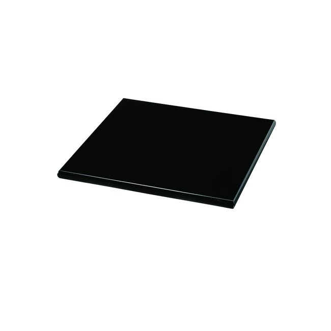 Yamaga Lacquerware Shop Wooden Corner Black Floor Plate (No. 6, 18 cm)