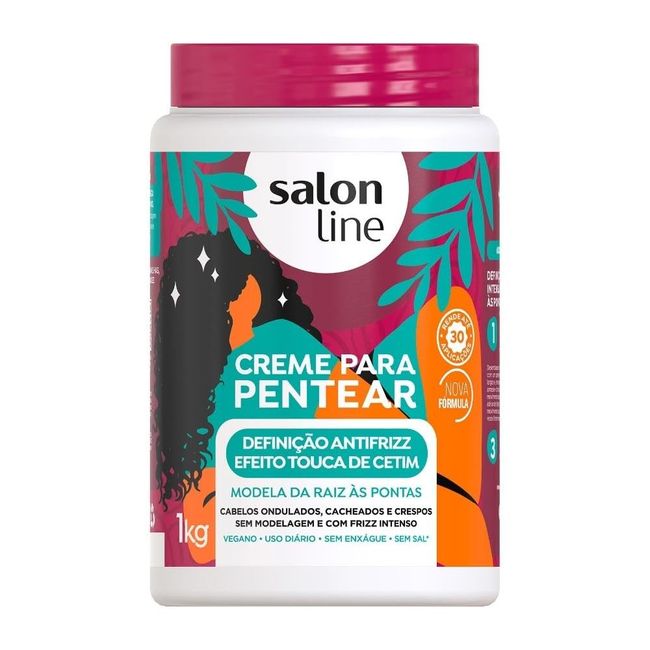 Salon Line - Linha Creme para Pentear - Definicao Antifrizz 1000 Gr - (Combing Cream Collection - Anti-Frizz Definition Net 35.27 Oz)