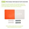 Champion Sports Pro Double First Base - Official One Piece Double First Base - Easy Install Base With Ground Anchors,Orange