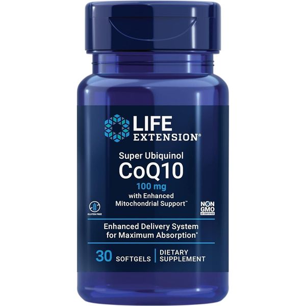 LIFE EXTENSION Super Ubiquinol CoQ10 100mg with Enhanced Mitochondrial Support