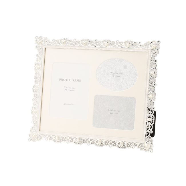 Afternoon Tea Living HF36 Photo Frame, 3 Sided Drop Pearl, Silver