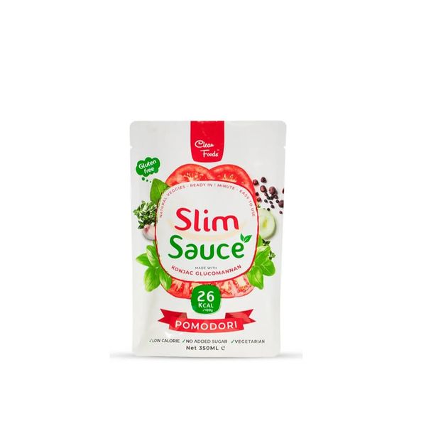 CleanFoods slim sauce Pomodori 350ml I Tomaten Sauce mit nur 26 Kalorien pro 100g I glutenfrei