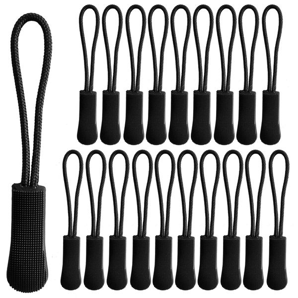 DY.2ten Zipper Tabs, Fasteners, Replacement Zipper Pulls, Pulls, Set of 20, Zipper Chucks, Easy to Open, Easy Installation, Easy to Grab