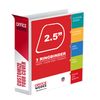3 Ring Binder, 2.5" Professional Angle D-Rings, Presentation Folder for Standard Pages with Inside Pockets, Customizable Clear View White Binder (3.2" Spine)