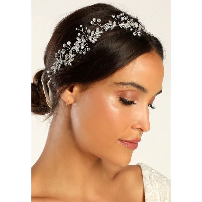 LIHELEI Braut Haarschmuck, Haarschmuck Hochzeit Perlen Damen Haarschmuck Strass Brautschmuck Haare - Rosegold