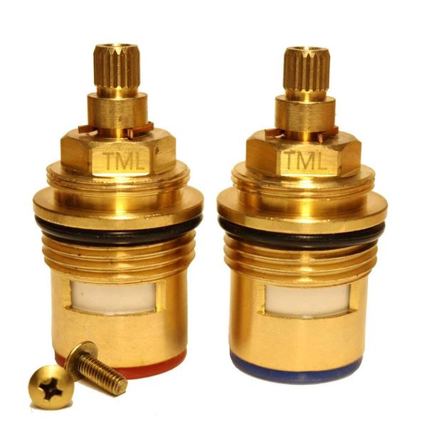 Tap Magician Replacement Bath Tap Cartridge Valve 3/4" x 53mm x 20 Teeth Supplied With Solid Brass Screws