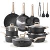 CAROTE 21pcs Pots and Pans Set Non Stick, Kitchen Cookware Sets, Large Capacity