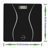 Premium Black Digital Scale for Body Weight, Accurate, Sleek, and Durable for...