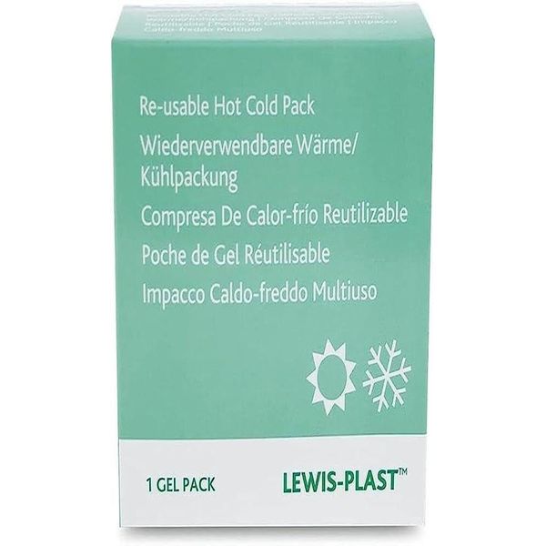 Lewis-Plast Premium Hot & Cold Reusable Gel Pack Compress Wrap with Sleeve - Ice Heat Packs for Knee, Back, Shoulder, Ankle and Neck Injury- Cramps, Migraine, Toothache, Bruises, Lumbar, Sciatica Pain