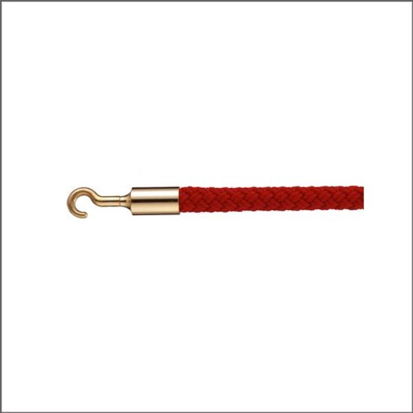 e-kanamono Partition Rope 20SG Red L1200mm S Hook (Gold)