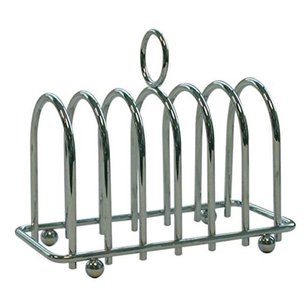 Genware NEV-701614 Horseshoe Toast Rack, 6 Slice, Chrome