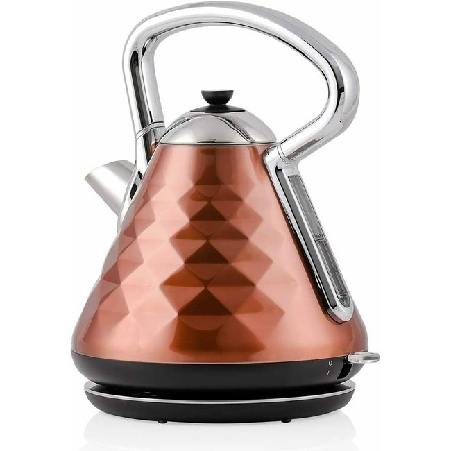 Ovente Electric Hot Water Kettle 1.7 Liter 1500W Tea Maker Copper KS755CO