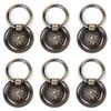 Gad2go 6 Pack Drawer Ring Pull Handles 1.77 Inch Vintage Antique Ring Pull Handle for Dresser Cabinet Cupboard Drawer Pull Handles Knobs,Bronze