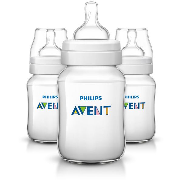 Philips Avent Anti-colic Baby Bottles Clear, 9oz 3 Piece