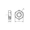 Stainless Steel / Fabric Small Thin Hex Nut [One Side Removal] M10 (1 Piece)