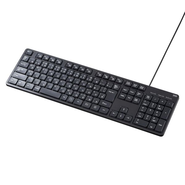 Sanwa Supply SKB-SL37BK Silent Keyboard (Wired, Numeric Keypad)