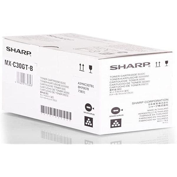 Sharp MXC30GTB Toner 6000pages Black Laser Toner & Cartridge - Laser Toner & cartridges (Toner, Black, Sharp, MX-C250F, MX-C300W)