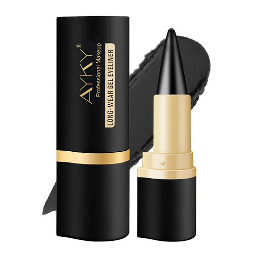 Nicgou Ayky Long Wear Gel Eyeliner, Rationalu Gel Eyeliner, Natural Black Eyeliner Cream, Waterproof Long Wear Gel Eyeliner, Waterproof ＆ Smudge-Proof Matte Gel Eyeliner (04# Black)