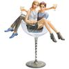 Pavilion Gift Company Hiccup - Together Forever Lesbian Girl Figurines in Swirl Silver Martini Glass, Off-White