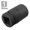 uxcell 1-Inch Drive by 34mm Deep Impact Socket, 6-Point, Cr-V, Metric