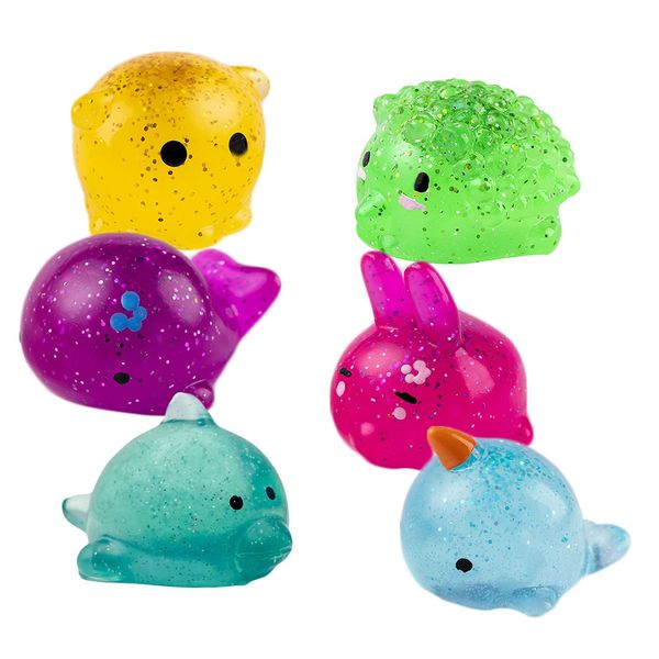 funnysquee Glittery Jumbo Squishies Toys, A Perfect Kawaii Stress Relief Toy and Decor, Ideal for Party Favors, Kids Gifts and Celebrations