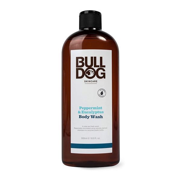 BULLDOG Mens Skincare and Grooming Body Wash, Peppermint and Eucalyptus, 16.9 Fluid Ounce