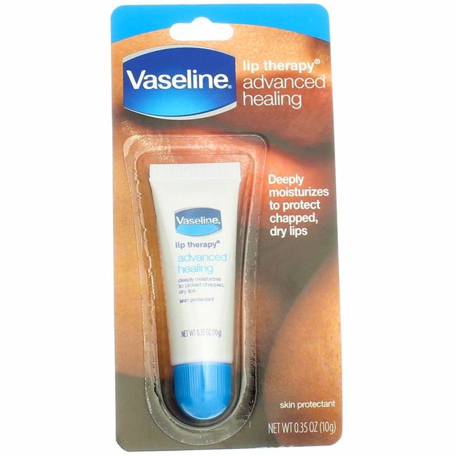 Vaseline Lip Therapy Lip Balm Tube, Advanced Healing Lip Moisturizer, 0.35 Ounce (Pack of 12)