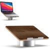 Portable Electronic Device Stand - Black Walnut Wood Laptop Stand, Ergonomic Com
