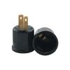 WELWIK 2PCS Black Plastic Light Power Bulb Socket Adaptor Lamp Head Converters E26 E27 Screw Base Outlet 600W 125V