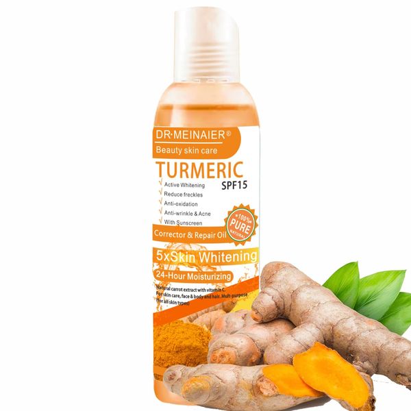 Turmeric Oil,Turmeric Serum for Anti Acne,Body Oil for Face & Body & Damage Hair,Turmeric Face Serums Oil,Natural Turmeric Face Hydrating Toner,Turmeric Face Toner,Nourishing Dry Skin,Oils and Serums