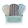 Minky Green M Cloth Storage Basket Set