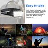 2 Pack Rechargeable Bright LED Headlamps Adjustable Headband Outdoor Head Light