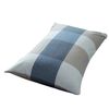 Pillowcase 75x50cm (70x50cm also available) Solid Plaid Pillow Case 8 Colors (Blue-White)